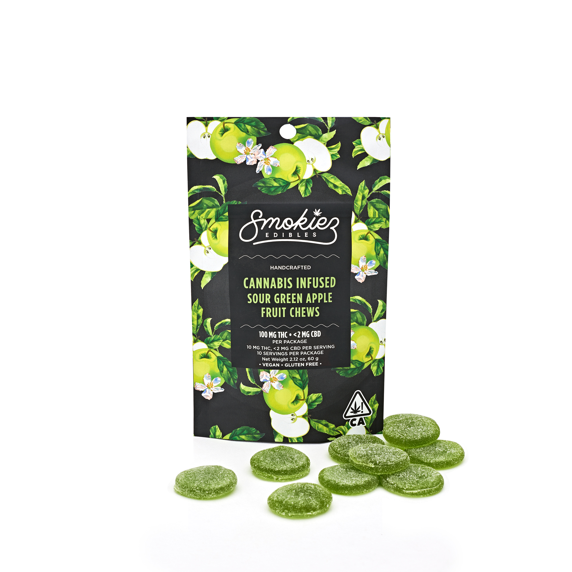 Smokiez BENELEAVES/SMOKIEZ SOUR GREEN APPLE GUMMIES (100MG THC